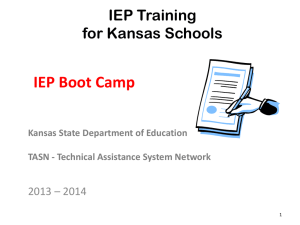 IEP Training for Kansas Schools