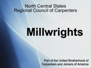 Millwrights Training - North Country Carpenters