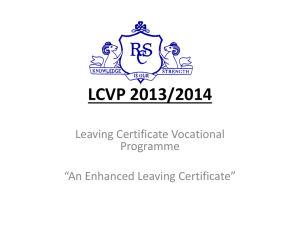 Structure of LCVP in RCS 2013