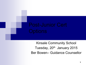 Options talk given on Jan 20th 2015 to parents of Y3
