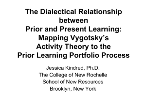 The Dialectical Relationship between Prior and Present Learning