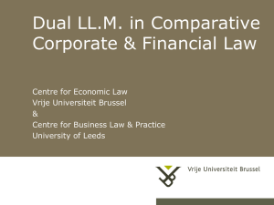 Joint LL.M. in Comparative Corporate & Financial Law