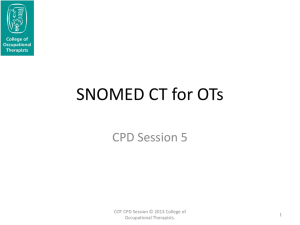 SNOMED CT for OTs - College of Occupational Therapists