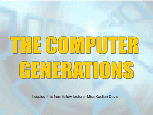 Generation of computers