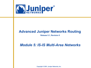 IS-IS Multi-Area Networks - J-Net Community