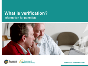 What is Verification (PPT, 3683 kB )
