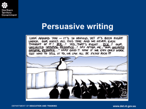 Persuasive writing PowerPoint
