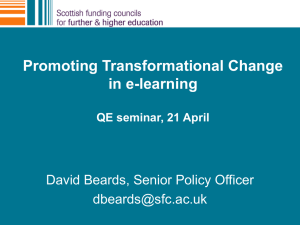 Promoting Transformational Change in e-learning