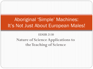 Aboriginal `Simple` Machines