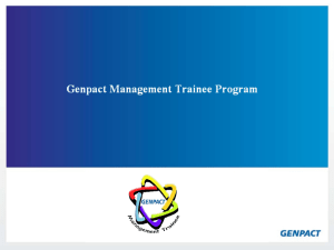 Genpact Management Trainee Program