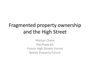 Fragmented property ownership and the High Street