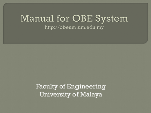 Manual for OBE System http://obeum.um.edu.my
