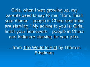 Girls, when I was growing up, my parents used to say to me, “Tom