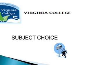Subject Choice 2014