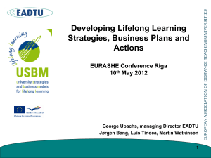 Developing Lifelong Learning Strategies, Business Plans and