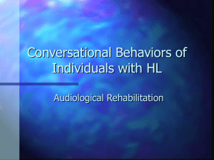 Conversational Behaviors of Individuals with HL