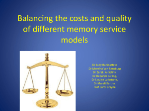 diagnostic impressions making balancing costs memory different models service quality