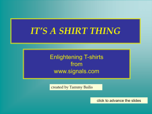 IT`S A SHIRT THING - The