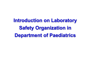 Introduction on Laboratory Safety Organization in Department of
