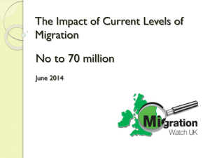 No to 70 Million - Migrationwatch UK