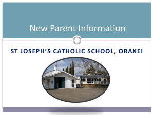 New Parents Powerpoint Presentation - St Joseph`s School