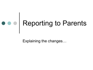 Reporting to Parents