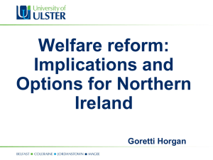 Welfare reform - The Northern Ireland Assembly