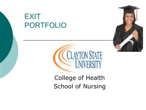 Guide to Sr Portfolio - Clayton State University Student Organizations