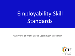 Employability Skill Standards: Overview of Work