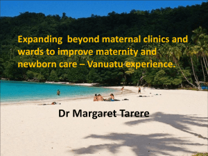 Expanding Maternal Clinics in Vanuatu, Tarere