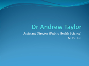 Dr Andrew Taylor - University of Hull