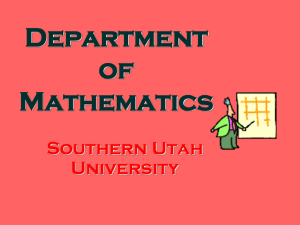Why Major in Math at SUU? - Southern Utah University