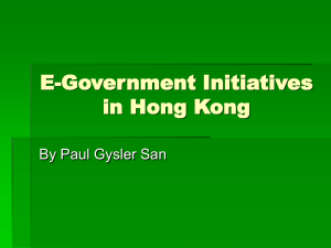 E-Government Initiatives in Hong Kong
