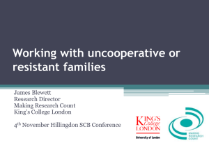 Working with uncooperative or resistant families