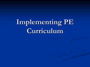 Implementing PE Curriculum