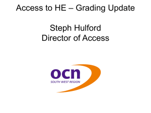 Access to HE – Grading Update
