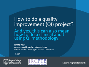 How to do a QI Project