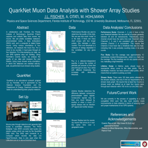 Quarknet Muon Data Analysis with Shower Array Studies J.L