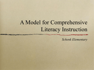 A Model for Comprehensive Literacy Instruction