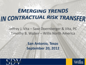 Evolving Issues in Contractual Risk Transfer for Contractors