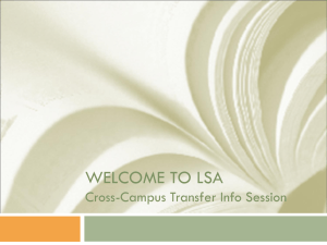 Cross Campus Information Session Powerpoint
