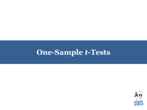 One-sample t-tests