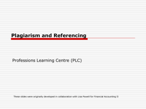 What is plagiarism? - University of Adelaide