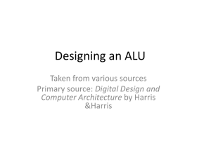 Designing an ALU