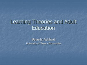 Learning Theories and Adult Education