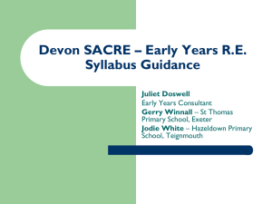 Early Years RE Syllabus Guidance