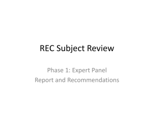 Subject Review Recommendations