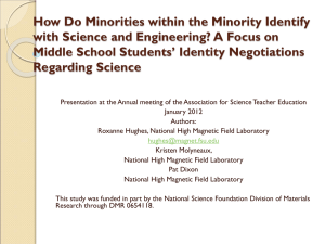 Science and Engineering Identity Negotiations for Minorities in SE