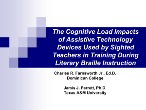 The Cognitive Load Impacts of Assistive Technology Devices Used