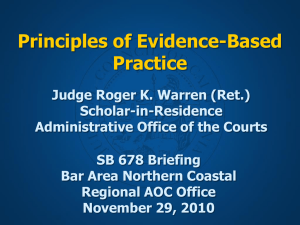 Principles of Evidence-Based Practice